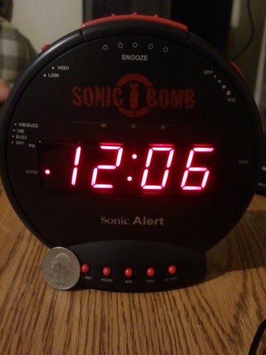 Sonic Bomb Dual Extra Loud Alarm Clock with Bed Shaker
